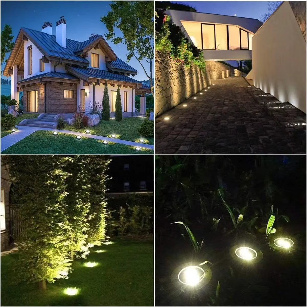 Illuminate Your Outdoors: 12 LED Waterproof Solar Ground Lights for Garden, Pathway, and Patio Decor
